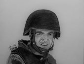 قارئ فنان بالجيزة يشارك "صحافة المواطن" برسمة للشهيد المنسى