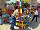 صور.. تجمعات بملاهى المرسى أبو العباس.. ومحافظة الإسكندرية تشن حملة للإزالة