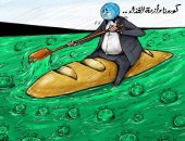 كاريكاتير صحيفة إماراتية.. كورونا وأزمة الغذاء