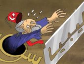 كاريكاتير صحيفة إماراتية يسلط الضوء على مطامع تركيا فى ليبيا 