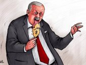 كاريكاتير إماراتى: أردوغان ونظام تميم ينهبون ثروات قطر 