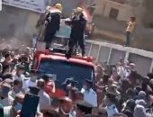 الآلاف يشيعون جثمان شهيد ضابط بالدقهلية استشهد فى سيناء.. صور