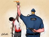 كاريكاتير صحيفة إماراتية يسلط الضوء على عنصرية الشرطة الأمريكية