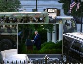 فيديو.. يوم عاصف فى الولايات المتحدة.. ترامب يتحدى مظاهرات البيت الأبيض بجولة على الأقدام.. قسم أمام كنيسة سانت جونز وتحية لرجال الأمن.. وتهديد بنشر الجيش لإنهاء "احتجاجات فلويد"ومكافحة "الإرهاب المحلى"