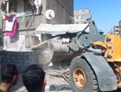 إزالة 9 تعديات على أملاك الدولة و5 إنذارات بالإزالة بضواحى بورسعيد.. صور