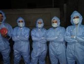 شباب قرية الفدادنة محافظة الشرقية يطهرون الشوارع ضد فيروس كورونا