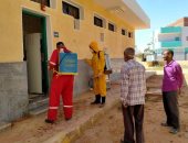 تعقيم المنشآت الحكومية ومنازل المصابين بكورونا فى الوادى الجديد.. صور