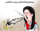 كاريكاتير.. المواجهة الجريئة للنائبة التونسية عبير موسى مع الغنوشى