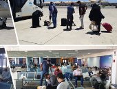 صور.. "حمد الله على السلامة.. نورتوا مصر".. مطار مرسى علم ينهى استقبال رحلات العالقين بالخارج بعد وصول 13 ألفا و67 عالقا على متن 74 رحلة طيران من 38 دولة.. والمطار استقبلهم بالورود والشيكولاتة وقدمت لهم المياه