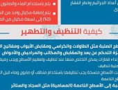 الصحة تنشر آليات التعقيم والتنظيف للوقاية من عدوى كورونا  