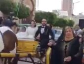 حفل زفاف بـ"كارتة ودى جى" فى شوارع زفتى رغم تحذيرات كورونا.. فيديو وصور
