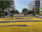 "حياة السود مهمة".. عبارة بأحرف صفراء ضخمة بالقرب من البيت الأبيض