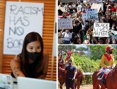 صور.. العالم هذا المساء.. حراك إلكترونى فى تايلاند احتجاجا على مقتل جورج فلويد.. والمظاهرات ضد العنصرية تنتقل إلى إيطاليا.. مضمار سباق الخيل فى بيروت يعود للحياة بدون جمهور ومراهنات بعد توقف بسبب كورونا