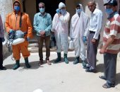 الهلال الأحمر المصرى يعقم منشأت خدمية بشمال سيناء 