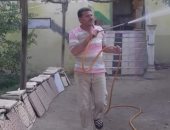 تركيب بوابة تعقيم بديوان مجلس ابوكبير بالشرقية.. صور