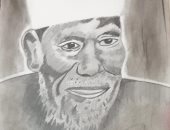 "اسراء"من أسيوط تشارك بلوحات تبرز موهبتها فى الرسم