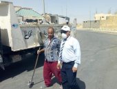 صور.. انطلاق حملة نظافة بشوارع مدينة نخل فى وسط سيناء