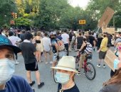 بالكمامة.. جوليان مور تشارك فى احتجاجات أمريكا للتضامن مع جورج فلويد