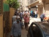 صور. .قارئ يشكو التزاحم أمام مكتب تأمينات سيدى جابر بالإسكندرية