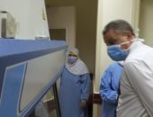 صور .. مدير عام التأمين الصحى ببنى سويف يتفقد الإجراءات الوقائية بقسم الأورام 