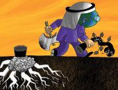 كاريكاتير صحيفة إماراتية.. العرب يقطعون أذرع داعش 