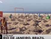 فيديو.. قبور خالية فى أحد شواطئ البرازيل احتجاجا على تعامل السلطات مع كورونا