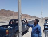 رئيس مدينة سفاجا : صيانة أعمدة الإنارة وعزل الأسلاك لحماية المواطنين