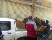 إغلاق مقاهى بحي شمال المنيا لمخالفة قرار الحظر.. صور