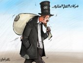 كاريكاتير صحيفة كويتية يسلط الضوء على أزمة النفط 