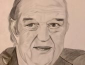 "إيمان" تشارك برسومات فنية للفنان حسن حسنى وعلاء ولى الدين لإبراز موهبتها