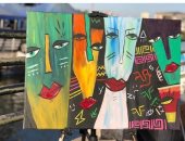 ياسمين تشارك بلوحات فنية وبورترية تبرز موهبتها فى الرسم