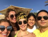 صور.. غادة عبد الرازق تقضى الأجازة الصيفية مع زوجها وأسرتها