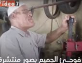"جبت الترنك".. الفنان حسين أبو حجاج يعود لمهنة تصليح الكاوتش.. فيديو