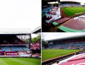 شاهد.. ملعب "فيلا بارك" جاهز لقص شريط عودة الدوري الإنجليزي