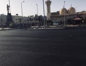 استكمال أعمال رصف ميدان الرفاعى وسط مدينة العريش.. صور