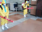 صور.. السكة الحديد تواصل أعمال تعقيم المحطات والقطارات ضد كورونا