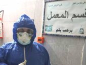 الجيش الأبيض.. أحمد "كيميائى" على خط مواجهة كورونا بمستشفي الصدر بالدقهلية