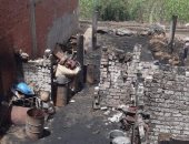 اندلاع حريق هائل فى 7 منازل  بقطور  والحماية المدنية تدفع بسيارات الإطفاء