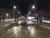 شباب قرية سلامون القماش بالمنصورة يطهرون الشوارع ضد فيروس كورونا