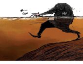 كاريكاتير صحيفة سعودية.. اللص التركى يسعى لسرقة خيرات مدينة سرت الليبية