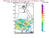 مركز التنبؤ بالفيضان ينشر خرائط سقوط الأمطار على منابع النيل حتى الخميس
