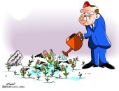 كاريكاتير صحيفة سعودية.. أردوغان يروى "تربة" الإرهاب
