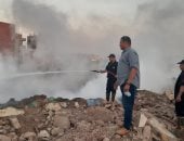 السيطرة على حريق بأرض الغنام في قليوب.. صور