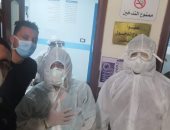 إجراء عملية لعلاج انسداد معوى لمريضة مصابة باشتباه كورونا داخل مستشفى ببنى سويف 