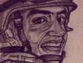 الطفلة "هدى" تشارك بلوحاتها الفنية للتعبير عن موهبتها