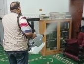 صور.. محافظة الجيزة تبدأ تعقيم المساجد تمهيدا لفتحها السبت