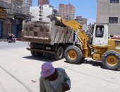 رفع تراكمات القمامة فى حملة نظافة صباحية بالمحلة