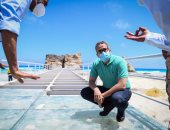 وزير السياحة والآثار يتابع تنفيذ الاجراءات فى مرسى مطروح والممشى السياحى.. صور