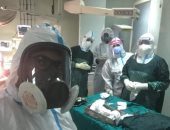 مستشفى المطرية تجرى عملية ولادة قيصرية طارئة لمريضة كورونا لإنقاذ الجنين