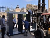 تركيب بوابات تعقيم ذاتية بالمدخل الرئيسى لكليات جامعة كفر الشيخ